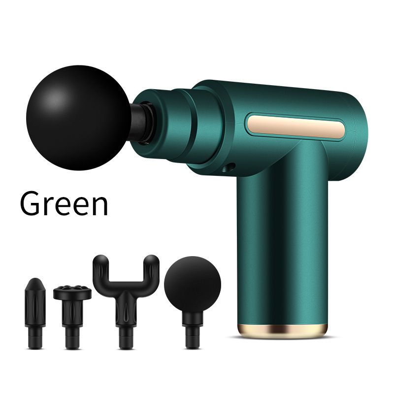 Mini Muscle Massager Gun – 5-Speed Deep Tissue Percussion With LCD Screen, 4 Interchangeable Heads, Ultra-Quiet Under 70dB_voghion.com