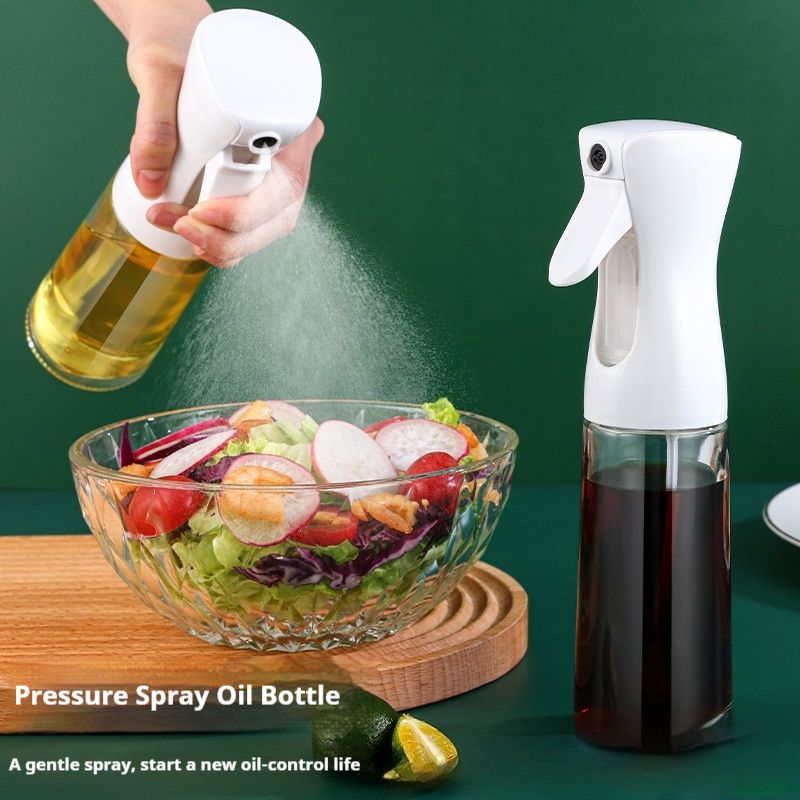 Szklany rozpylacz oleju Premium Oil Mister – 200 ml butelka z delikatną mgiełką do gotowania, sałatek, frytkownicy powietrznej i grilla (nowoczesny design, szczelny, można myć w zmywarce)​_voghion.com