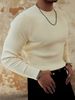 "Slim Fit Knit Thermal Langarm-T-Shirt – Dehnbare Basisschicht für Herren in Schwarz/Off-White (M-XXXL)"_voghion.com