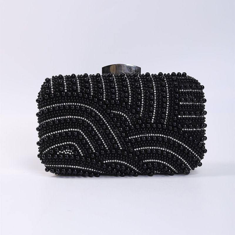 Borse da donna Borsa da sera retrò con perle Borsa fatta a mano con perline Borsa da banchetto con diamanti Borsa da sera con temperamento da donna_voghion.com