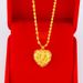 Gioielli in ottone placcati in oro che mantengono il colore, collana con ciondolo a forma di cuore cavo alla moda in oro_voghion.com