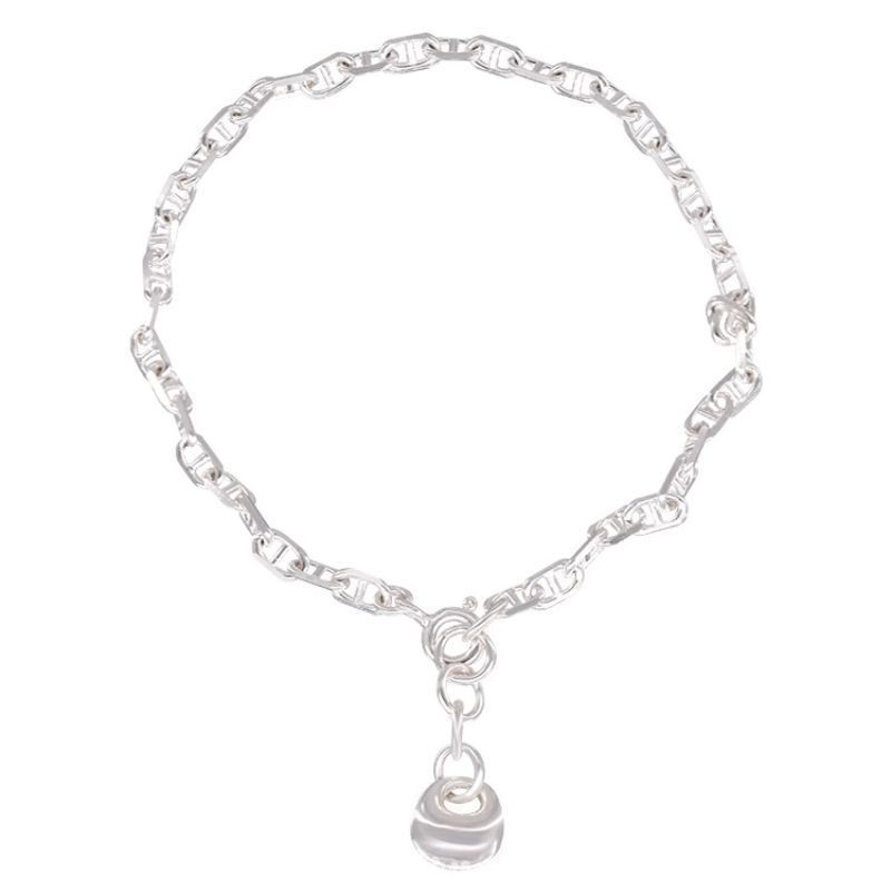 Braccialetto in argento Tuo Pig Nose unisex, semplice, versatile, design di nicchia, gioielli di alta gamma_voghion.com