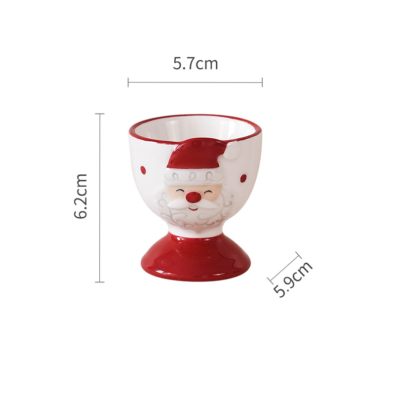 Home & Garden Nordic stitching Santa Claus bowls and plates tableware set embossed sealed jar spice jar Western ceramic flat plate cup_voghion.com