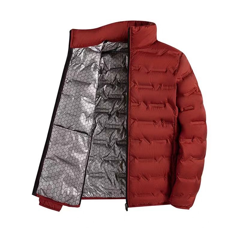 Men's Lightweight Down Jacket With Graphene Technology 650 Fill Power White Duck Down Waterproof Winter Coat Slim Fit Stand Collar Casual Outerwear_voghion.com