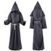 Halloween Cosplay Costume Medieval Monk Costume Monk Robe Wizard Costume Priest Costume COS Costume Stage Costume_voghion.com