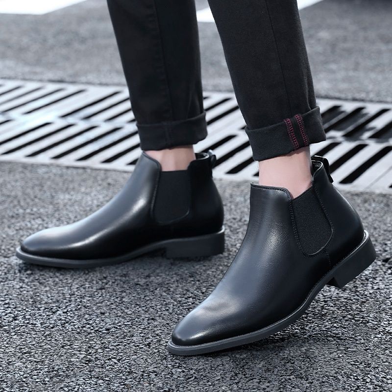 Voyage 25870 British Retro Men's Pointed Martin Large Size Leather Boots Dropshipping_voghion.com