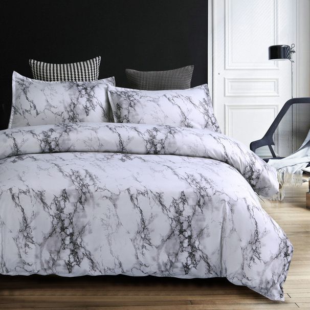 Textured Stone Pattern Duvet Cover & Pillowcase Set (No Flat Sheet) - Minimalist Solid Color Premium Fabric Wrinkle-Resistant_voghion.com