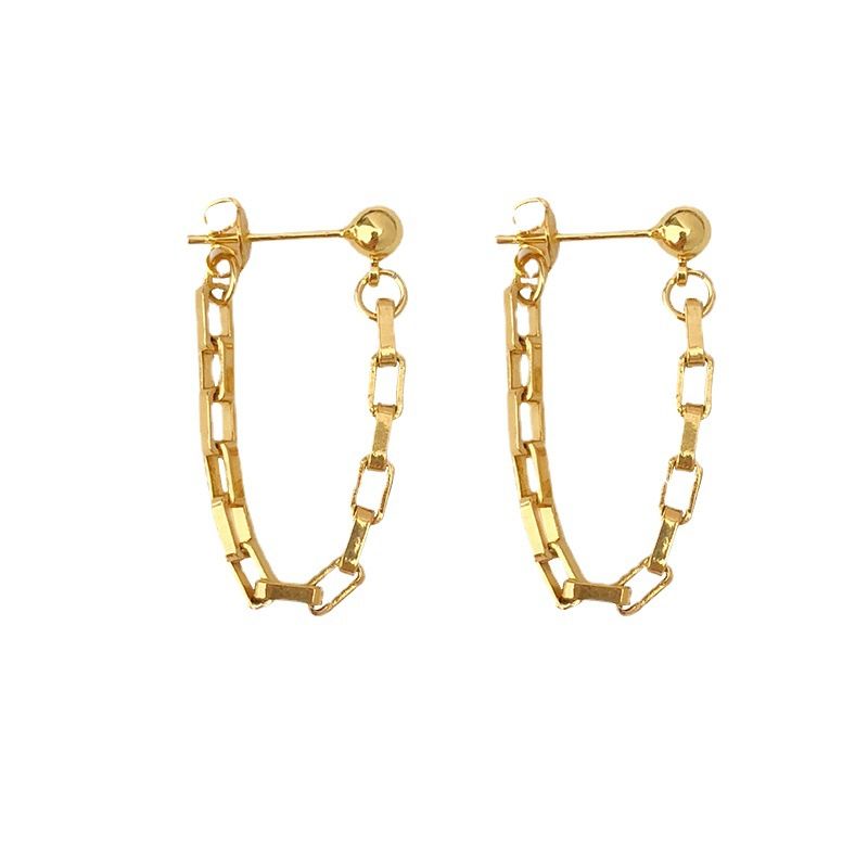 Stainless Steel Earrings Trend Geometric Vintage Circular Fashion Tassel Chain Earrings For Women Jewelry Friends_voghion.com