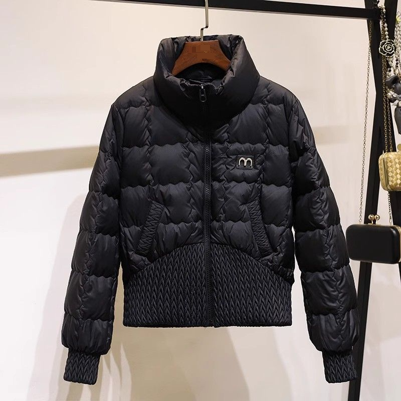 Vêtements d'hiver pour femmes, nouvelle mode, taille fine, col montant, veste chaude en coton_voghion.com