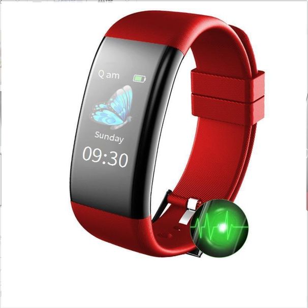 Smart-Armband mit Herzfrequenz- und Blutdruckmessgerät für Männer und Frauen, Farbdisplay, wasserdicht, Schrittzähler, Armbanduhr_voghion.com