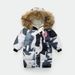 Kids' China Map Puffer Jacket - Faux Fur Trim Hooded Parka, Glow-in-Dark Winter Coat_voghion.com