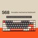 Pgpn S68 68 61 Tasten Verdrahtete Nical Tastatur Hot Plug Tragbare Büro Drahtlose_voghion.com