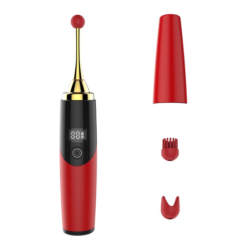 Vibrador Mengqi com tela LCD e tampa de cabeça intercambiável para orgasmo, brinquedo sexual feminino para masturbação, brinquedos sexuais adultos_voghion.com