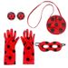 Vestito da coccinella per ragazze di Halloween, con maschera, piccola manica volante, per cosplay, abiti da principessa, festa di compleanno, spettacolo teatrale, costume per bambini_voghion.com
