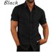 2024 Summer Polo Solid Short Sleeve Button Shirt Men's Clothing_voghion.com