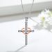 Women's Jewelry S925 Sterling Silver Cross Pendant Necklace With Zircon, Elegant And Unique Design, Layered Chain For Stylish Look_voghion.com