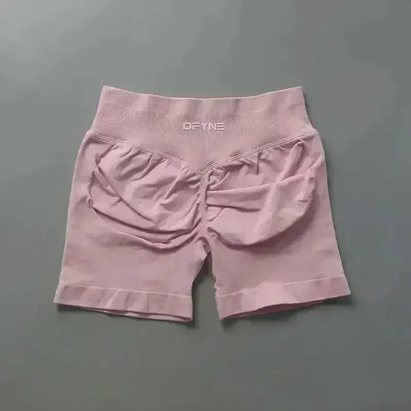 Dfyne Seamless Leggings Women's Belly Lift Exercise Wear Shorts Knead Yoga Loose Buttock_voghion.com