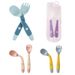 Set di forchette e cucchiai per bambini, morbidi e pieghevoli, in silicone, per stoviglie, per l'addestramento dei bambini, posate e utensili_voghion.com