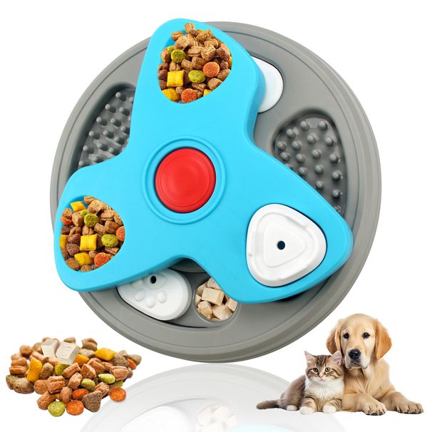 Gamelle rotative anti-étouffement pour chat et chien_voghion.com