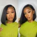Bob Cut Silk Base Vollspitze Echthaarperücken für Frauen Weiches indisches Remy Echthaar_voghion.com