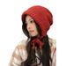 Solid color balaclava women's winter Korean version versatile ear protection, cold resistant woolen hat, thick and warm_voghion.com