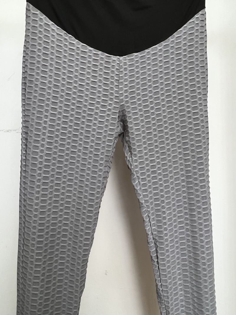 Family matching 2024 new maternity pants jacquard stitching belly support pants sports yoga pants for pregnant women_voghion.com