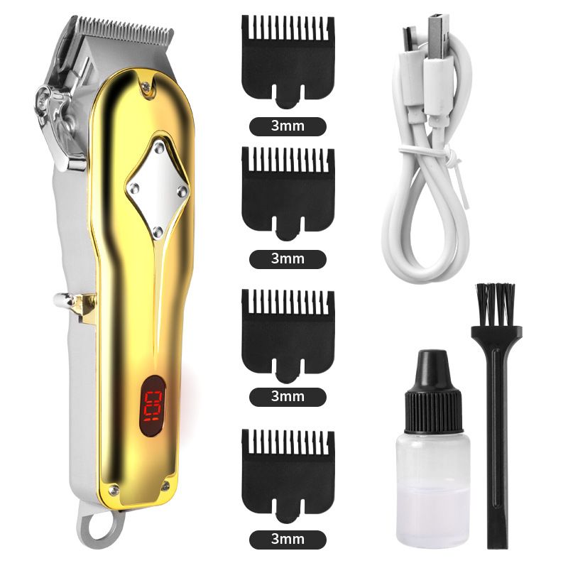  adjustable professional hair clipper electric clipper digital display hair clipper oil head engraving electric clipper_voghion.com