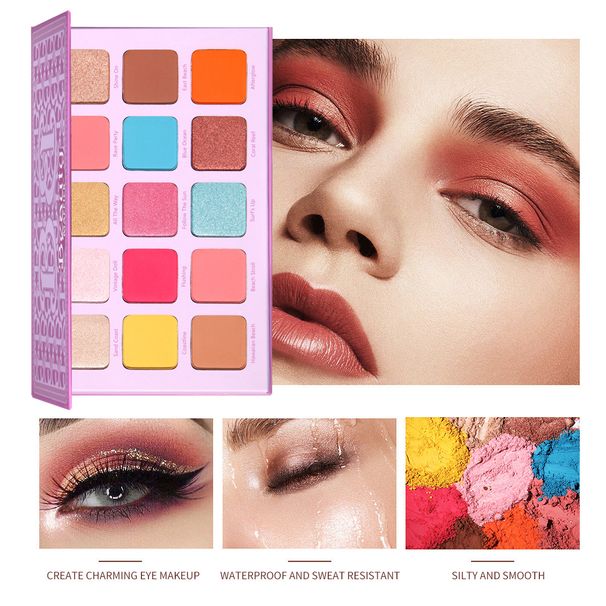 Eye Shadow Makeup MAFFICK 15 Color Eyeshadow Palette Pearlescent Matte Brightening Eye Makeup Palette_voghion.com