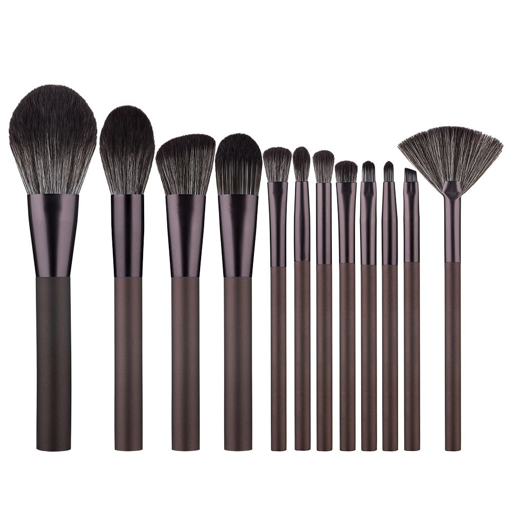 Premium Braun Make-Up Pinsel Puder Foundation Augenbrauen Lidschatten Make-Up Pinsel Set Beauty Tools_voghion.com