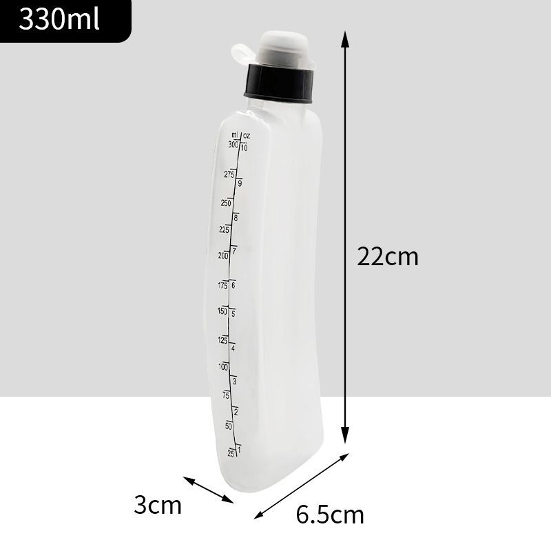 Outdoor-Sport-Taillenflasche, die Marathon-Fitness läuft, tragbarer, gebogener, eng anliegender Becher PP5 Squeeze-Wasserbeutel_voghion.com