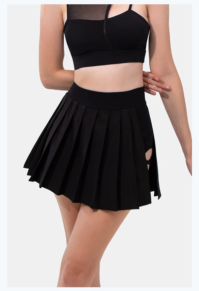 Spódnica sportowa damska do badmintona, tenisa, zintegrowana, fitness, bieganie, joga_voghion.com