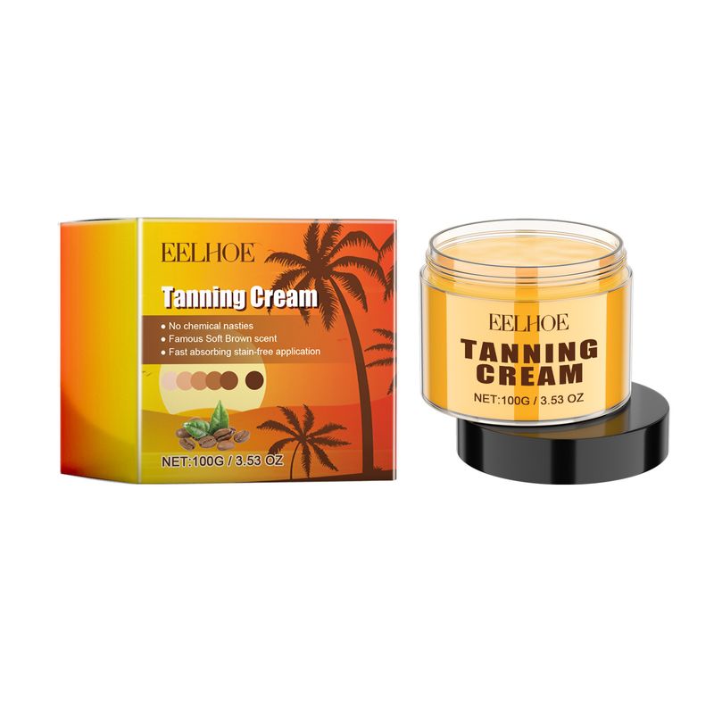 Crema calmante EELHOE para un bronceado rápido, natural y confortable, color marrón bronce antiguo, crema hidratante no grasa._voghion.com