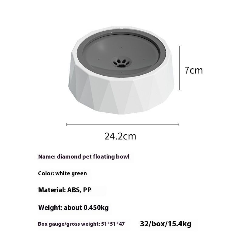 Pet non wetting mouth, cat bowl, pet buoyancy floating basin, water dispenser, anti tipping dog bowl_voghion.com
