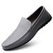 Cowhide Casual Slip-On Lazy Handmade Youth One-Push Leather Loafers Men Shoes_voghion.com