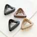 Svart te kaffefärg ~ Enkel och mångsidig geometrisk greppklämma harts hårgrepp halv slipsskiva hårhajklämma hårnål håraccessoarer_voghion.com