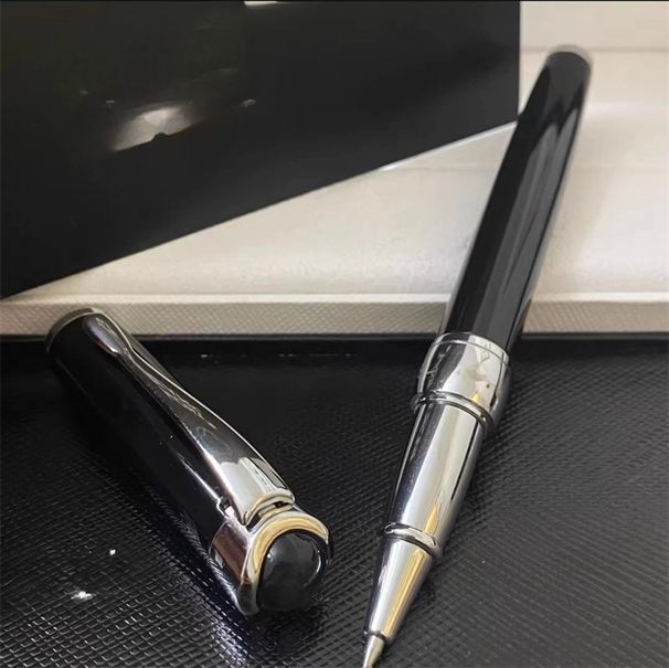 Luksuriøs stor klasse 163-serie blå metallkulepenn Rollerballpenn Fyllepenner Skrivesaker Kontorskolemateriell med skrift av høy kvalitet_voghion.com