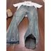 Vaqueros acampanados vintage de los años 70: pantalones unisex de cintura alta, con dobladillo desgastado y lavado vaquero (tallas S-3XL, algodón sin elasticidad, estilo urbano retro)_voghion.com