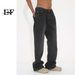 EF JEANS | 2023 New Product, Casual Denim Trousers Men's Back Waist Elastic Band Korean Version Simple And Loose Tailoring_voghion.com