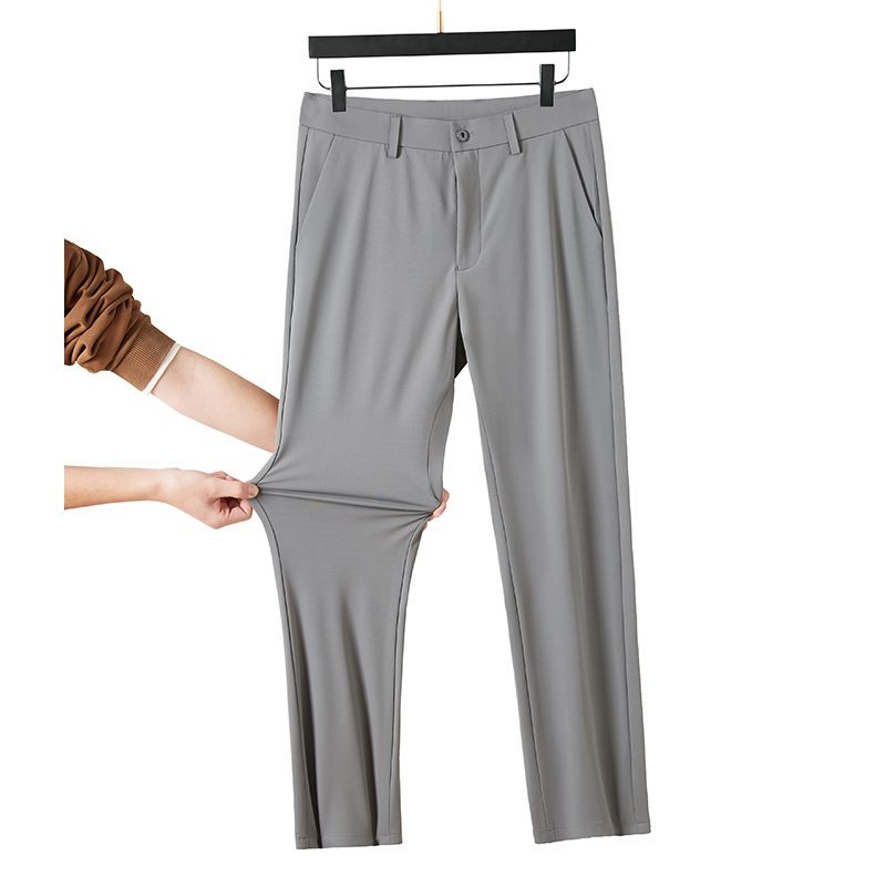 Lässige Sommerhose im Western-Stil mit dünner, gerader Passform und lockerer Passform, formelle High-End- und hängende lange Hose, Herrenhose_voghion.com