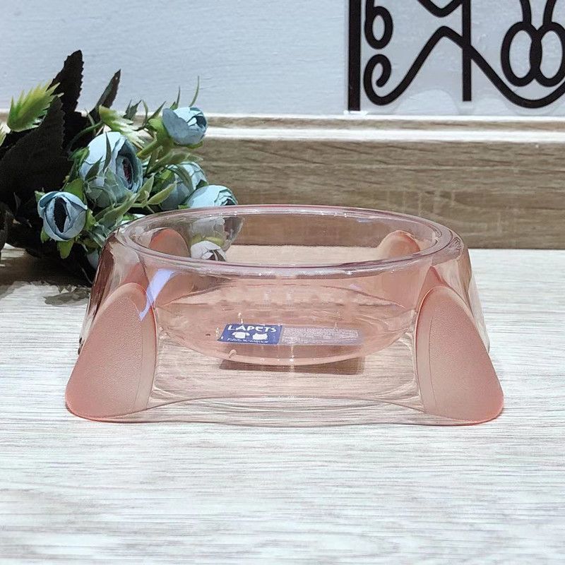 Bol pentru animale de companie, culoare bomboane, cristal transparent, pentru hrană individuală, pentru pisici și câini, accesibil și practic_voghion.com