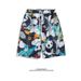 Shorts für Herren mit Blumenmuster, schnelltrocknend, dünn, modisch, vielseitig, mit Fünf-Punkt-Strandshorts mit hawaiianischem Panda-Print_voghion.com