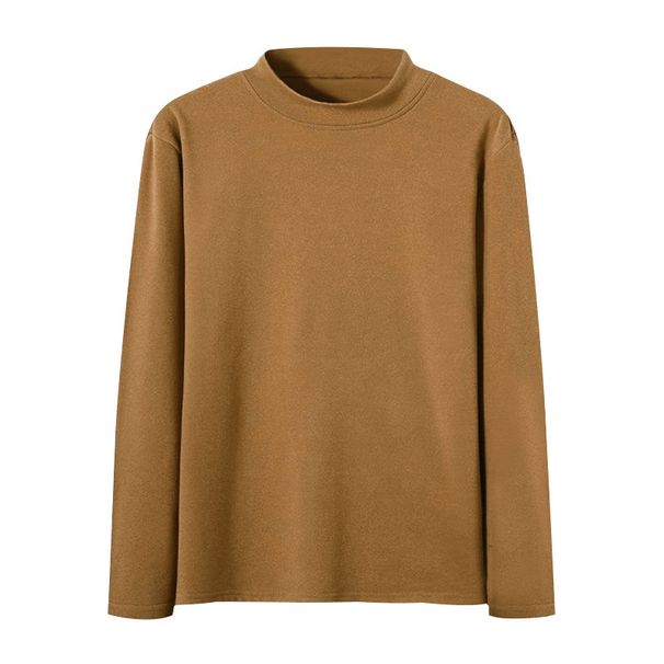 Herren-Strickpullover aus deutscher Wollmischung – Leichter Pullover mit mittellangem Halsausschnitt (Khaki/Schwarz/Weiß, XS-XXXL)_voghion.com