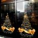 SDUV186 Dekorationsarrangement Statischer Weihnachtsbaum Fensterglasaufkleber_voghion.com