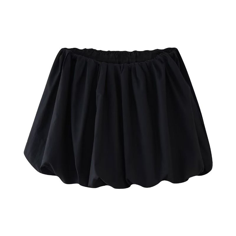 Verve 5096-2025 Herbst Neue Damenmode Stil Trägerloser Einfarbiger Vielseitiger Zwei-Wege-Ballonrock_voghion.com
