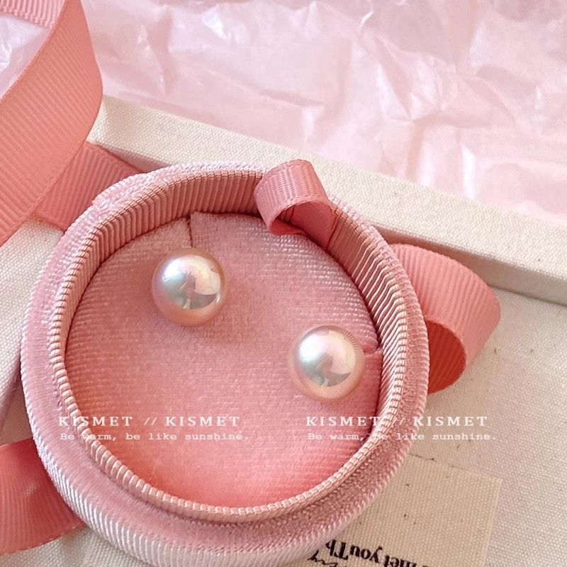 Orecchini in argento con perle rosa INS per donna, semplici, eleganti e versatili, di alta qualità, 2025, nuovi gioielli per orecchie di nicchia_voghion.com