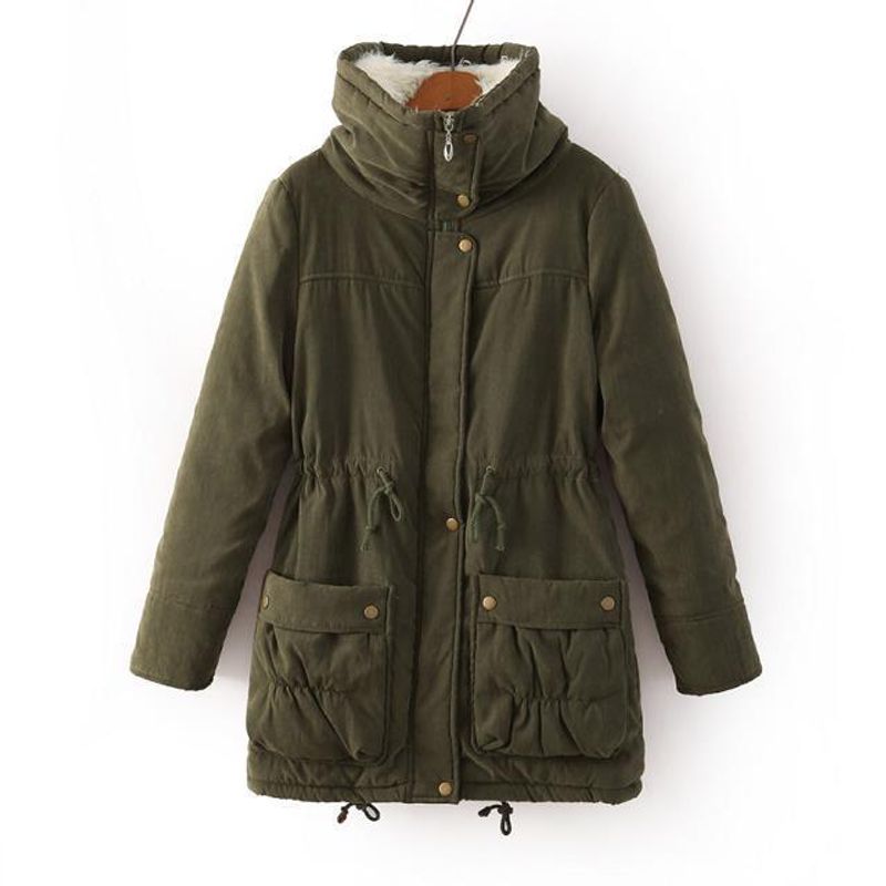 Nuovo cappotto invernale da donna in caldo cotone ispessito in vita, giacca parka in cotone di grandi dimensioni_voghion.com
