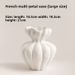 Behanmei French Wabi-Sabi White High-End Piece For Living Room Desktop Home Retro Art Decorative Flower Vase_voghion.com