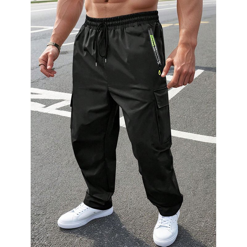 ​​Men's Oversized Cargo Pants – Loose Fit Utility Trousers With Multiple Pockets & Drawstring Waist​​_voghion.com