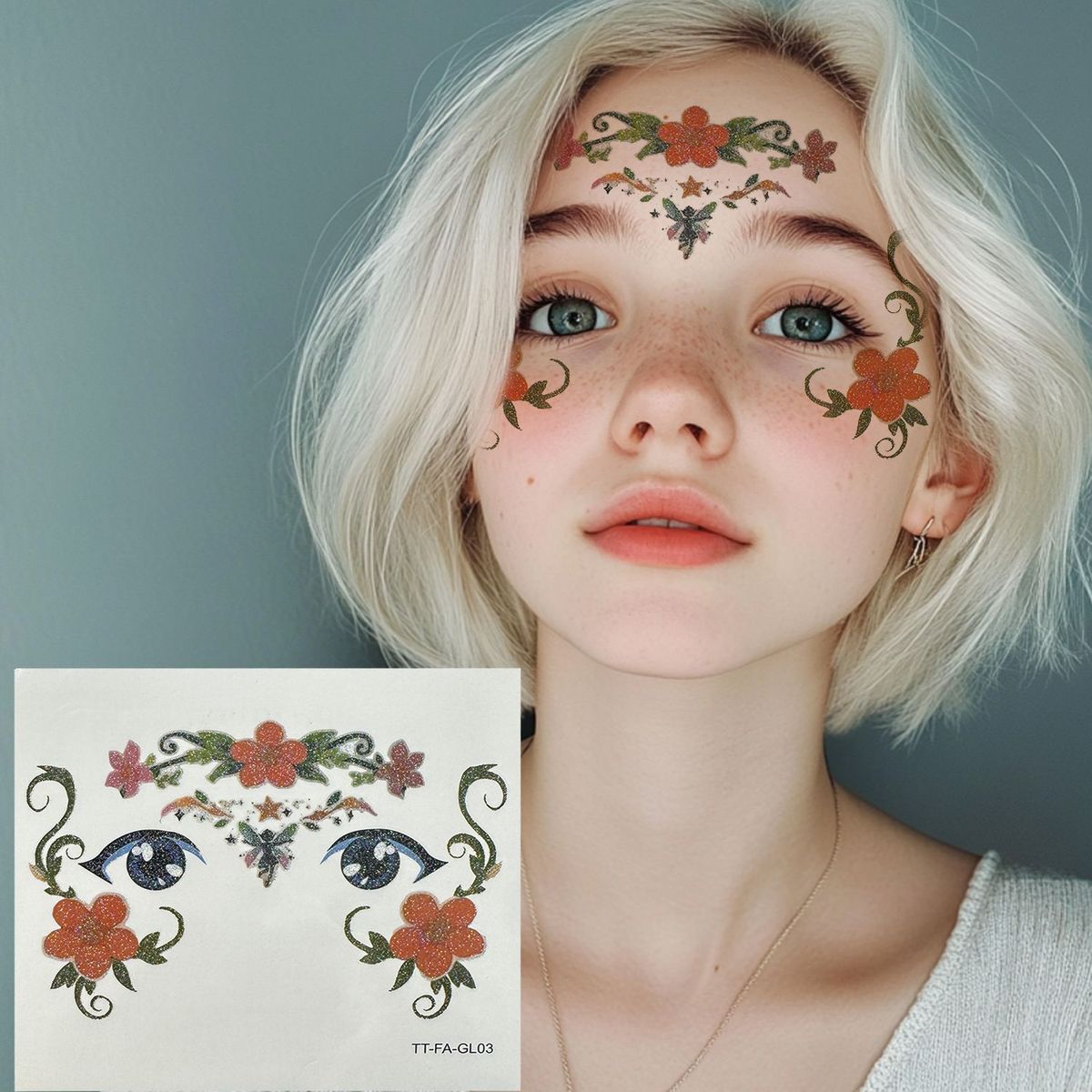 Začasne nalepke za tetovaže za otroke - vodoodporne tetovaže z barvitimi metulji in cvetlicami za otroke, varne in enostavne za nanašanje, ličila za zabavo_voghion.com