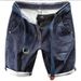 Herrenbekleidung Denim Shorts Lose Dünne Trendy Student Fünf-Punkt-Freizeithose_voghion.com
